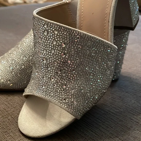 Charles David Formal Rhinestone Crystal Chunky heels - Picture 8 of 13